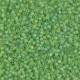 Miyuki delica beads 15/0 - Matted transparent green apple ab DBS-1281